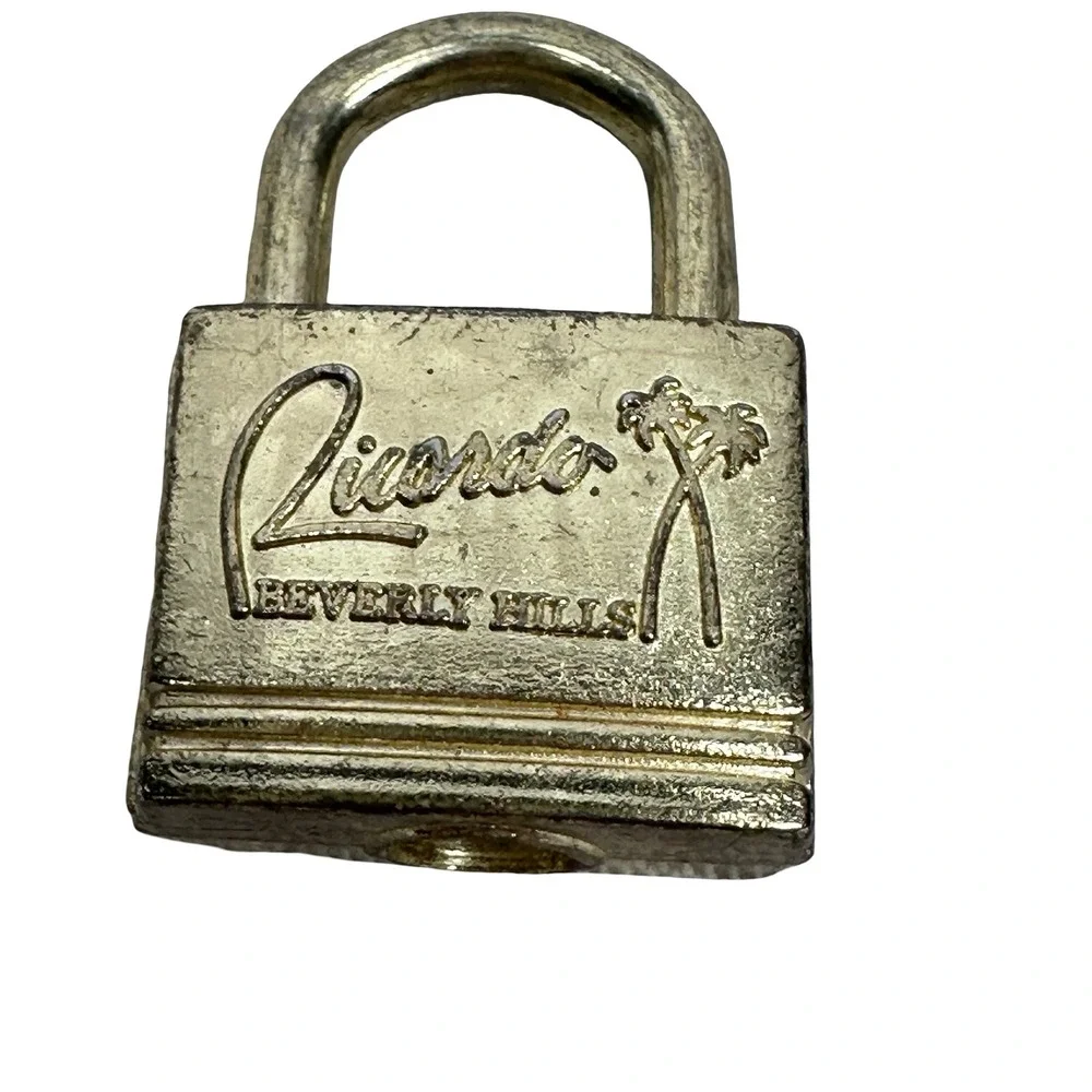 Ricardo Beverly Hills Vintage Gold Tone Luggage Lock with 4 Keys Palm Tree Logo